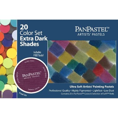 PanPastel Artists' Pastel 20 Color Set Extra Dark Shades Soft Pastel
20 Colors + Tools
