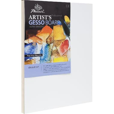 Phoenix Artist's Gesso Canvas Panel Board
Rectangle, Gesso Primed Ultra-Smooth, 11 X 14 in