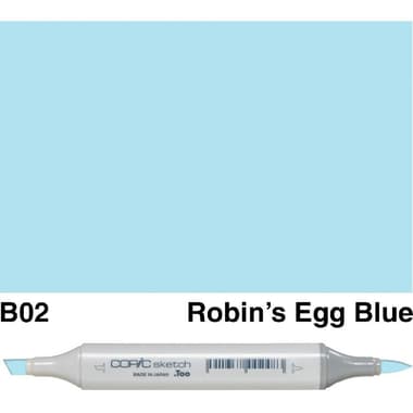 COPiC Sketch B-02 Graphic Art Marker
Robin's Egg Blue, Twin Tip