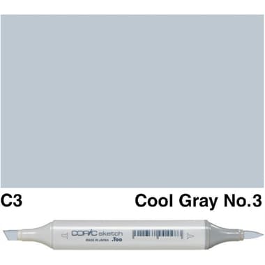 COPiC Sketch C-3 Graphic Art Marker
Cool Gray No.3, Twin Tip