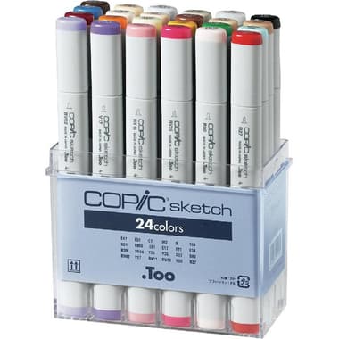 COPiC Sketch (24 Color) Graphic Art Marker
Assorted Color, Twin Tip
