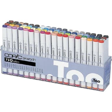 COPiC Sketch Set A (72 Colors) Graphic Art Marker
Assorted Color, Twin Tip