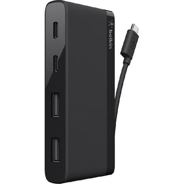 Belkin USB Hub
USB-C (3.1), 4 Port (2X USB-A/2X USB-C), Black