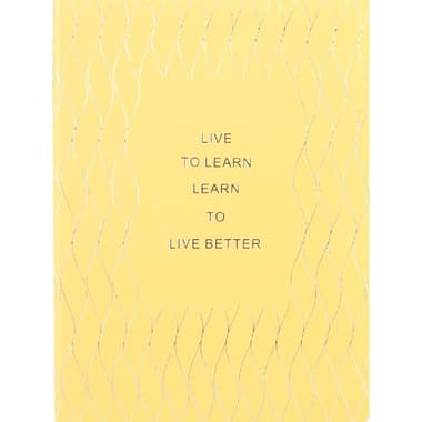 Roco Notebook
"Live to Learn, Learn to Live Better", B5, 62 Sheets, Lined, Yellow