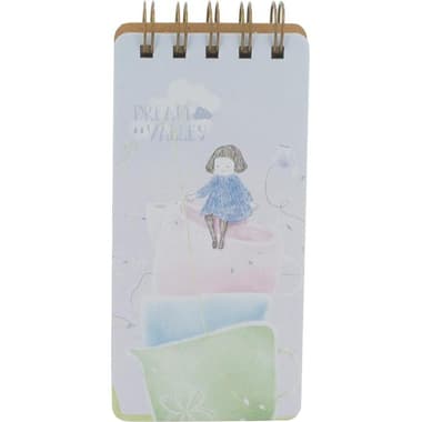 Roco Dream Valley Memo Notebook
Girl and Cup, 5.9 X 2.7 in, 109 Pages, Lined, White