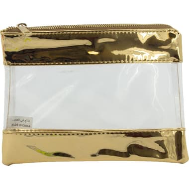 Soft Pencil Case
2-Tone, Clear/Gold