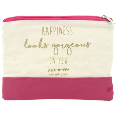 Soft Pencil Case
"Happiness Looks Gorgeous on You", White/Red