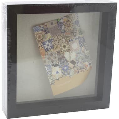 Photo Frame
for Desk/Wall, 8 X 8 in, Black, Acrylic/Wood