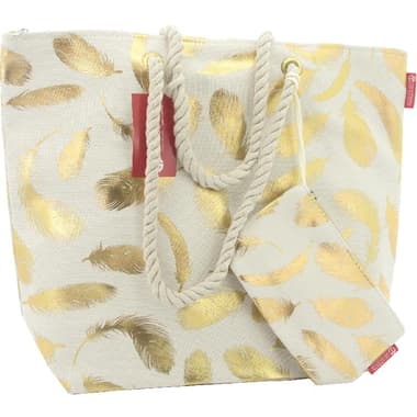 Tote Bag
White/Gold