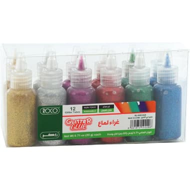 Roco Glitter Glue
12-Pack, Assorted Color