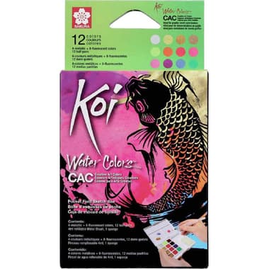 Sakura Koi Creative Art Colors Watercolor Set
12 Colors + Brush;Palette