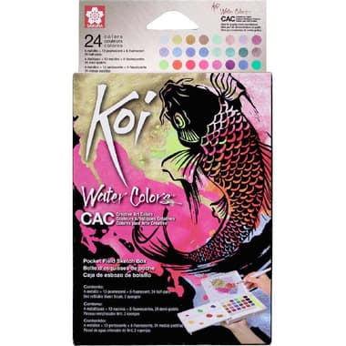 Sakura Koi Creative Art Colors Watercolor Set
24 Colors + Brush;Palette