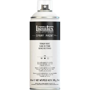 Liquitex All Purpose Interior-Exterior Spray Paint
Titanium White, 400.00 ml ( 14.08 oz ),