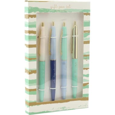 Gift Set Rollerball Pen
Blue Ink Color, Medium, Ballpoint, 4 Pieces