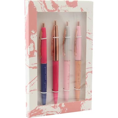 Gift Set "Just For You" Rollerball Pen
Black Ink Color, Medium, Ballpoint, 4 Pieces