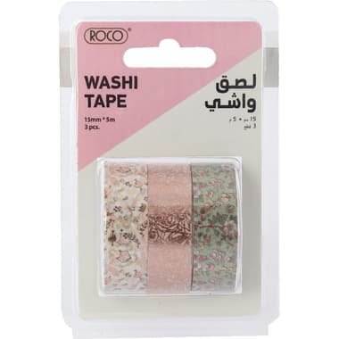 Roco Washi Tape
3 Reel, 15 mm X 5 m, Assorted Color