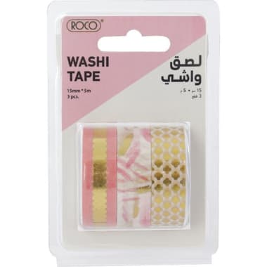روكو لاصق واشي
3 بكرات, 15 mm X 5 m, ألوان متنوعة
