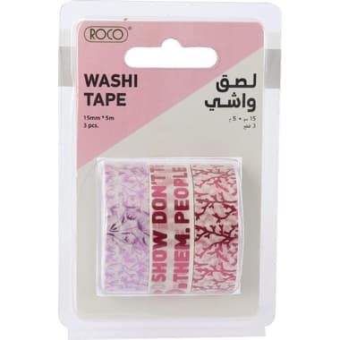 روكو لاصق واشي
3 بكرات, 15 mm X 5 m, ألوان متنوعة