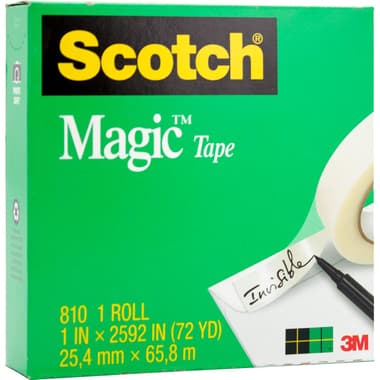 3M Scotch 810 Magic Tape
1" X 2592", Clear