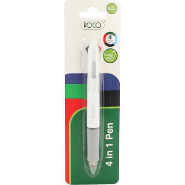 Roco Gel Ink Pen
Black;Blue;Green;Red Ink Color, 0.7 mm, Ballpoint
