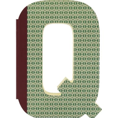 اي اف ألفابوكس دفتر ملاحظات مميز
كتب منقوشة بالحرف "Q",