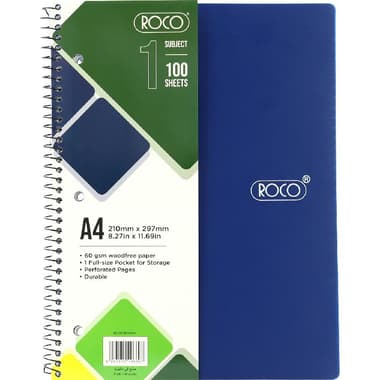 Roco Neon Notebook
A4, 200 Pages (100 Sheets), Lined, Royal Blue