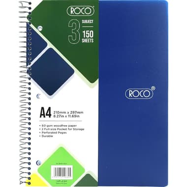 Roco Neon Notebook
A4, 150 Sheets, Lined, Royal Blue