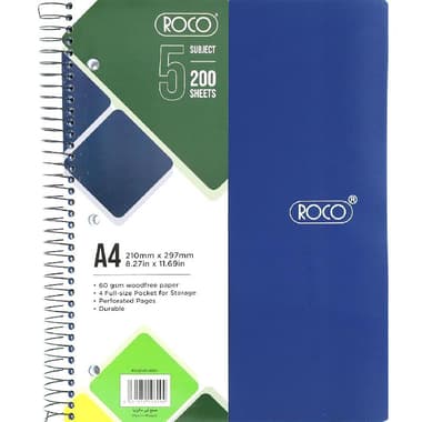 Roco Neon Notebook
A4, 200 Sheets, Lined, Royal Blue