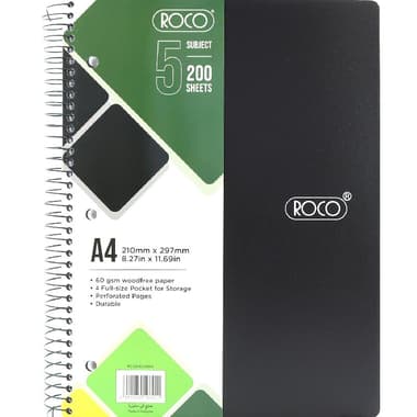 Roco Neon Notebook
A4, 200 Sheets, Lined, Black