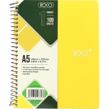 Roco Neon Notebook
A5, 100 Sheets, Lined, Yellow