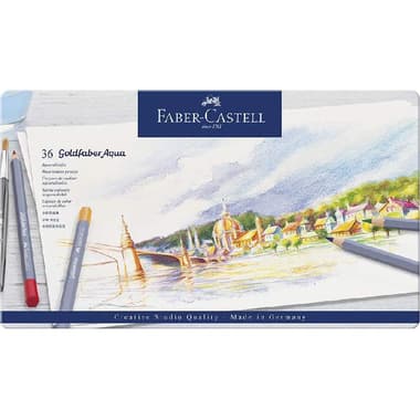 Faber-Castell Art Grip Goldfaber Aqua Watercolor Pencil
Assorted Color, 36 Colors