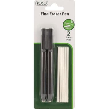 Roco Artist Eraser
2 Pen Eraser + 5 Refills 3.8mm, Black