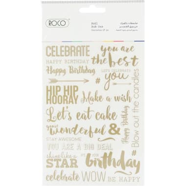 Roco Rub-On Metallic Embellishments
Celebration, Gold