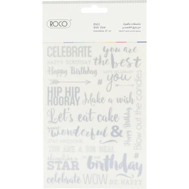 Roco Rub-On Metallic Embellishments
Celebration, Silver