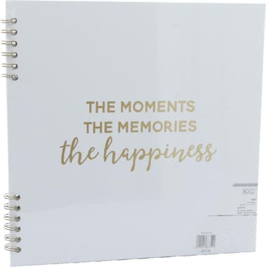 Roco Scrap Book
Spiral, White/Gold "The Moments", 12 X 12 in, 20 Pages