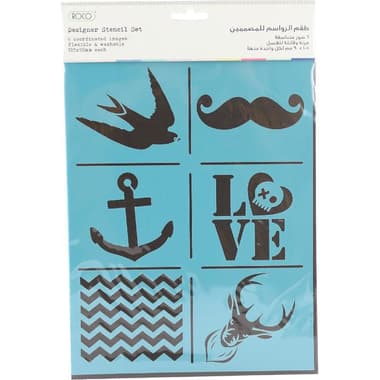 Roco Design Stencils
Coordinated Mustache, Plastic