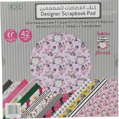 Roco Designer Scrapbook Pad
Flourish, Assorted Color