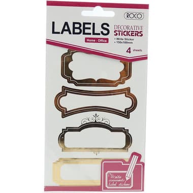 Roco Name Labels
Gold Border, 4 Sheets