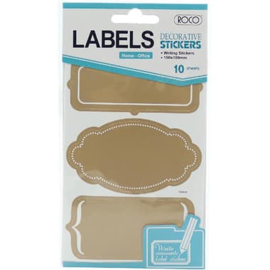 Roco Name Labels
Gold Border, 10 Sheets