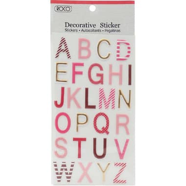 Roco Stickers
Letters A-Z, Pink