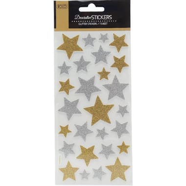 Roco Glitter Stickers
Star, Gold/Silver