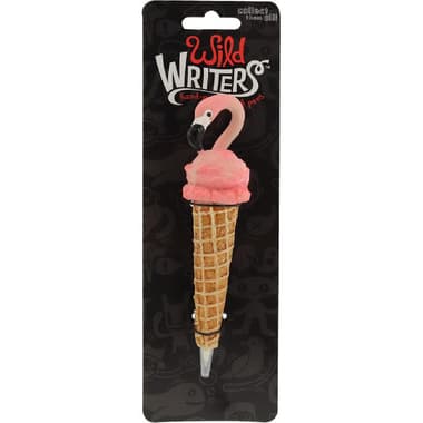Wild Writers Polystone Pink Flamingo in Ice Cream Cone Dry Ink Pen
Blue Ink Color, Medium, Ballpoint