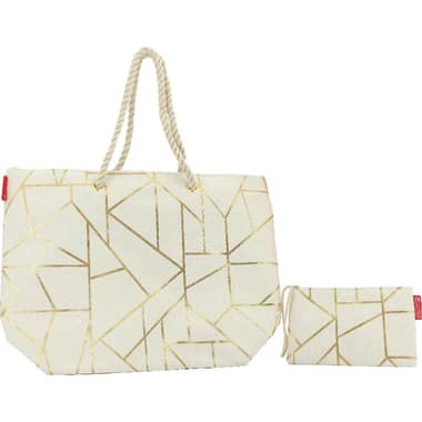 Tote Bag
White/Gold