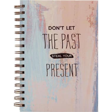 Roco Notebook
"Don't Let The Past Steal Your Present", A5, 100 Sheets, Lined, Beige
