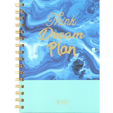 روكو دفتر
"Think, Dream, Plan", A5, 80 ورقة, (مسطرة أحادية (عربي, ازرق