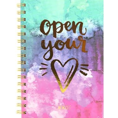 روكو دفتر
"Open Your Heart", A5, 80 ورقة, (مسطرة أحادية (عربي,