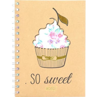 Roco Exercise Book
"So Sweet", A5, 80 Sheets, Single Ruled (Arabic), Beige