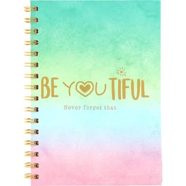 Roco Exercise Book
"Be You Tiful", A5, 80 Sheets, Single Ruled (Arabic), Blue/Pink