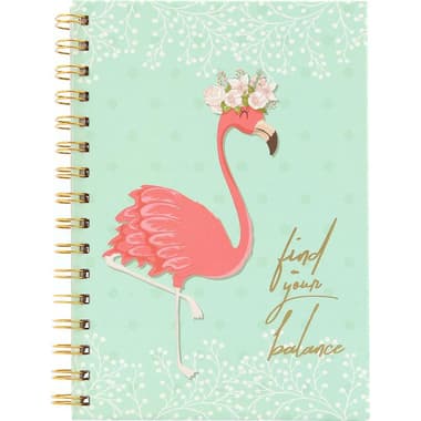 Roco Exercise Book
"Find Your Balance" Flamingo, A5, 80 Sheets, Single Ruled (Arabic), Blue Green