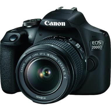 Canon EOS 2000D (NIS) DSLR Camera
24.1 MP, CMOS, Full HD 1920 X 1080p/24fps, with 18 - 55 mm NIS Lens